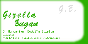 gizella bugan business card